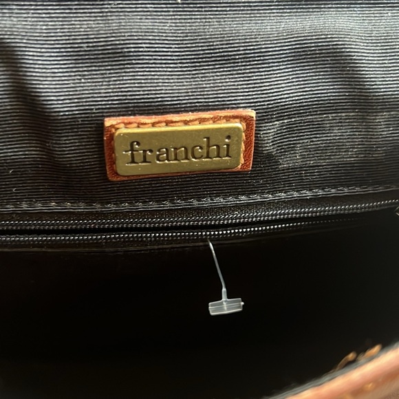 Franchi  Camel Leather Crosssbody Bag - Picture 11 of 13